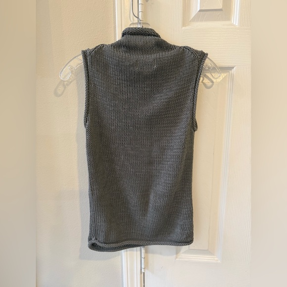 Jigsaw Sleeveless Olive Green Small cowl Neck Sweater - Picture 2 of 8